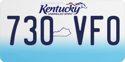 KY license plate 730VFO