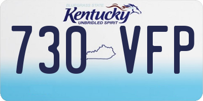 KY license plate 730VFP