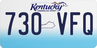 KY license plate 730VFQ
