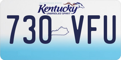 KY license plate 730VFU