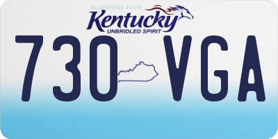 KY license plate 730VGA