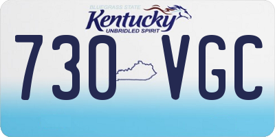 KY license plate 730VGC
