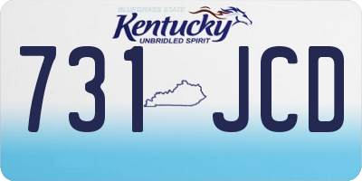 KY license plate 731JCD