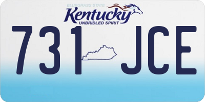 KY license plate 731JCE