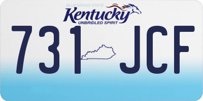 KY license plate 731JCF