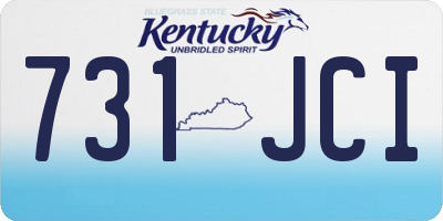 KY license plate 731JCI