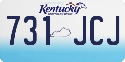 KY license plate 731JCJ