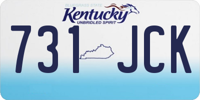 KY license plate 731JCK