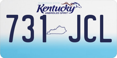 KY license plate 731JCL