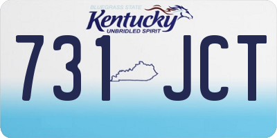 KY license plate 731JCT