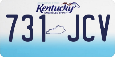 KY license plate 731JCV