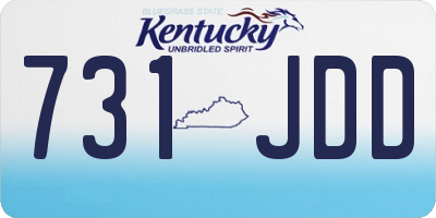 KY license plate 731JDD