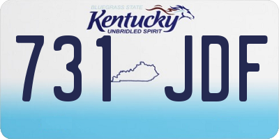 KY license plate 731JDF