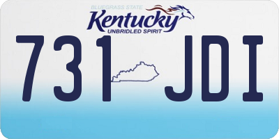 KY license plate 731JDI