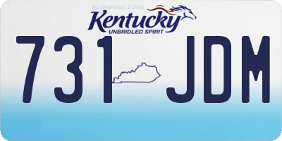 KY license plate 731JDM