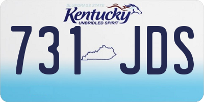 KY license plate 731JDS