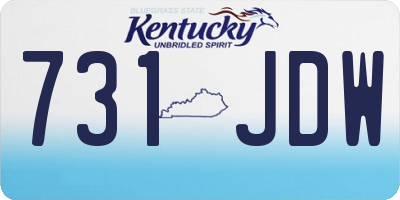 KY license plate 731JDW