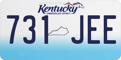 KY license plate 731JEE