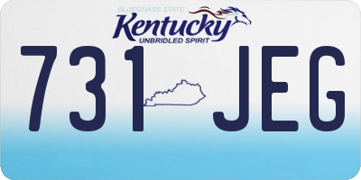 KY license plate 731JEG