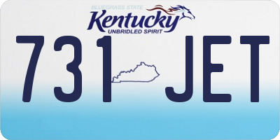KY license plate 731JET