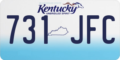 KY license plate 731JFC