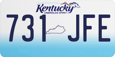 KY license plate 731JFE