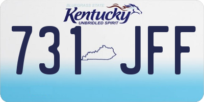 KY license plate 731JFF