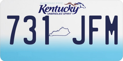 KY license plate 731JFM