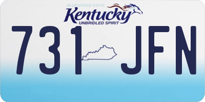 KY license plate 731JFN
