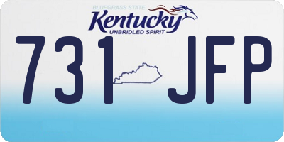 KY license plate 731JFP