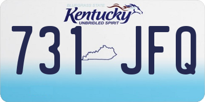 KY license plate 731JFQ