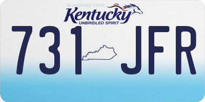 KY license plate 731JFR