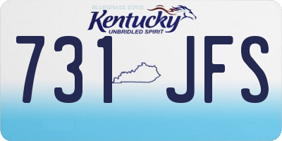 KY license plate 731JFS
