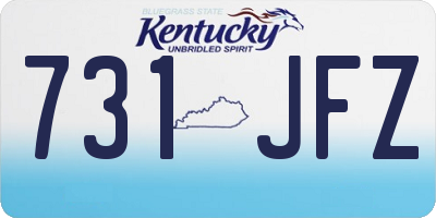 KY license plate 731JFZ