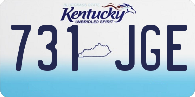 KY license plate 731JGE