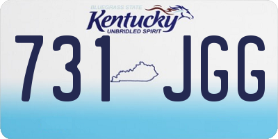 KY license plate 731JGG
