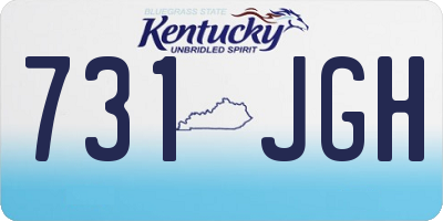 KY license plate 731JGH