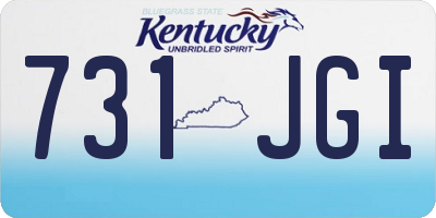 KY license plate 731JGI