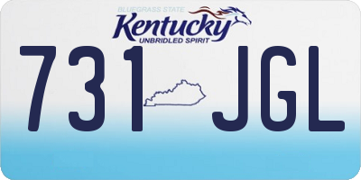 KY license plate 731JGL