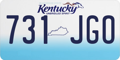 KY license plate 731JGO