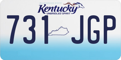 KY license plate 731JGP