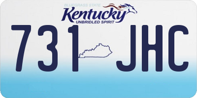 KY license plate 731JHC