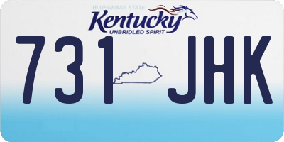 KY license plate 731JHK