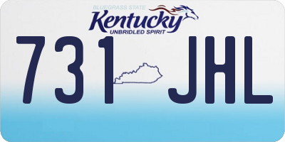 KY license plate 731JHL