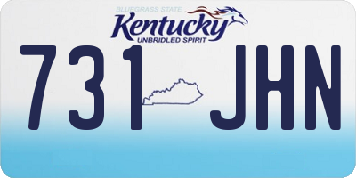 KY license plate 731JHN