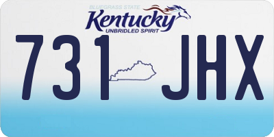 KY license plate 731JHX