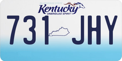 KY license plate 731JHY