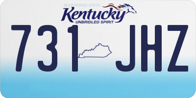 KY license plate 731JHZ
