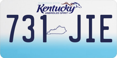 KY license plate 731JIE