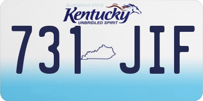 KY license plate 731JIF